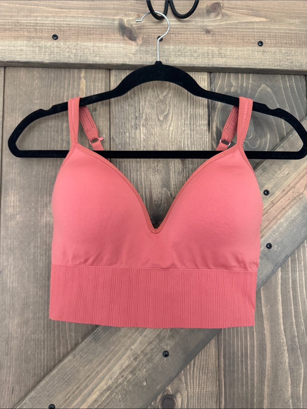 Athleta Embrace Seamless Coral Sports Bra Size Small